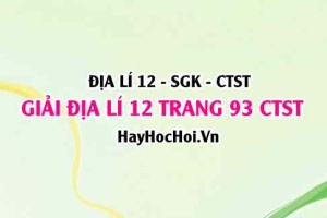 Giải Địa lí 12 trang 93 Chân trời sáng tạo SGK